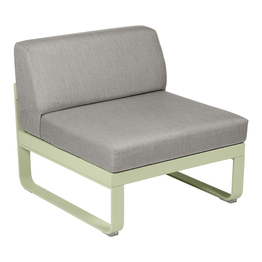 Module central BELLEVIE de Fermob, 1 place, Tilleul, Coussin Taupe grisé Module central BELLEVIE de Fermob, 1 place, Tilleul, Coussin Taupe grisé