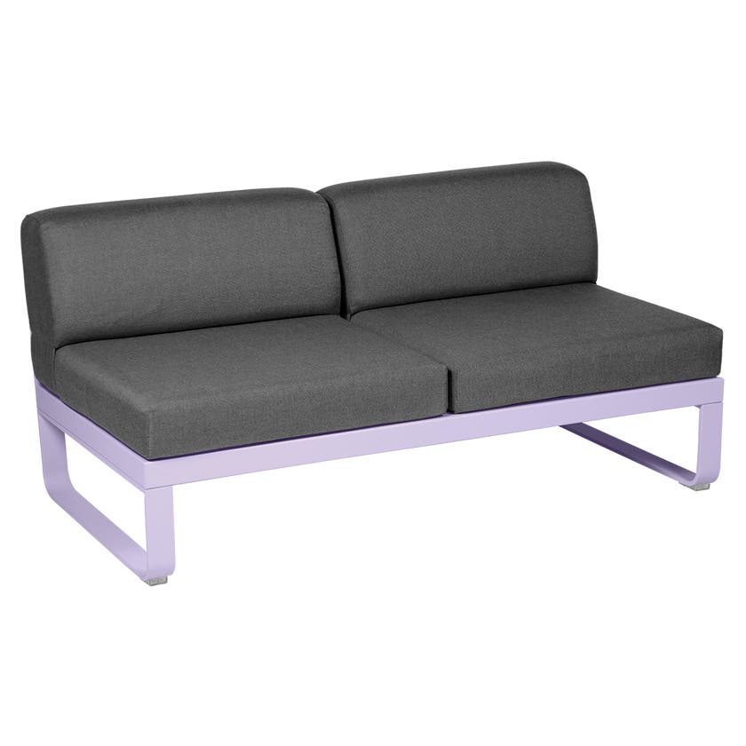Module central BELLEVIE de Fermob, 2 places, Guimauve, Coussin Gris graphite Module central BELLEVIE de Fermob, 2 places, Guimauve, Coussin Gris graphite