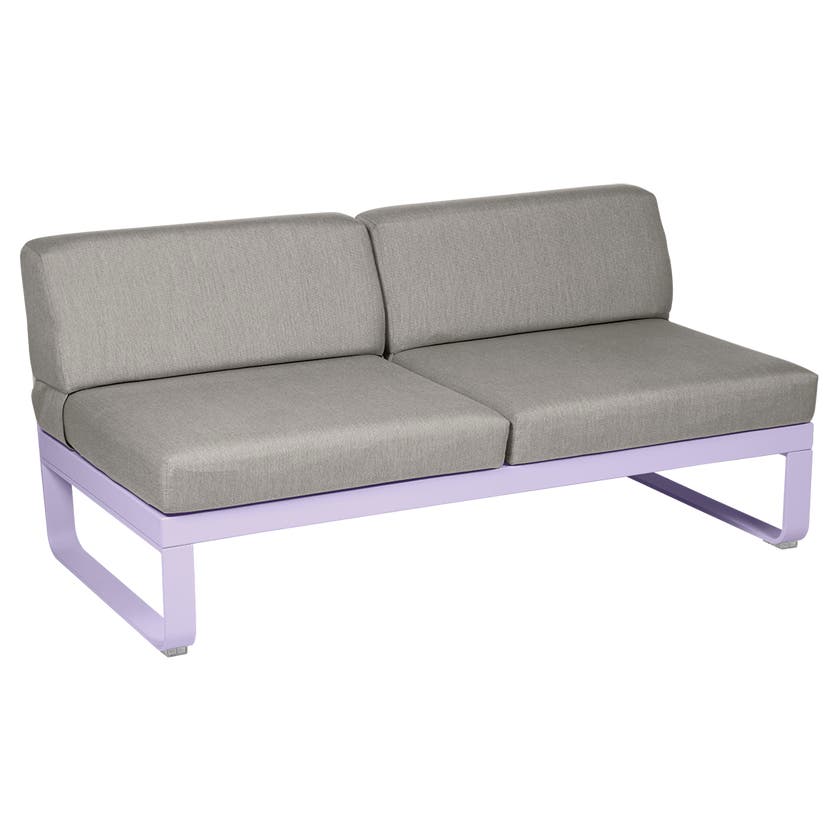 Module central BELLEVIE de Fermob, 2 places, Guimauve, Coussin Taupe grisé Module central BELLEVIE de Fermob, 2 places, Guimauve, Coussin Taupe grisé