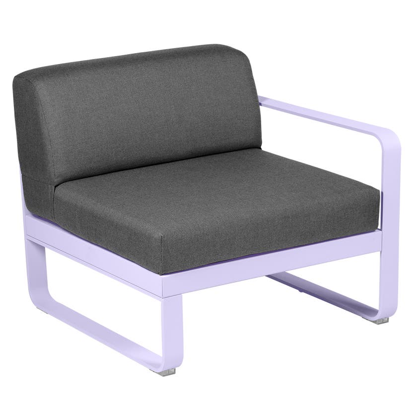 Module droit BELLEVIE de Fermob, 1 place, Guimauve, Coussin Gris graphite Module droit BELLEVIE de Fermob, 1 place, Guimauve, Coussin Gris graphite