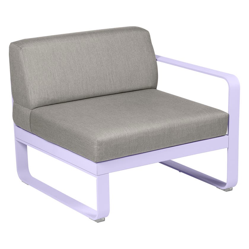 Module droit BELLEVIE de Fermob, 1 place, Guimauve, Coussin Taupe grisé Module droit BELLEVIE de Fermob, 1 place, Guimauve, Coussin Taupe grisé
