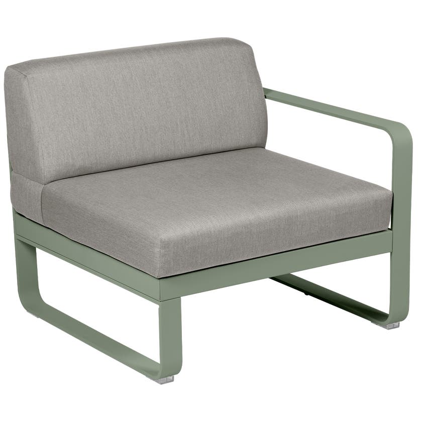 Module droit BELLEVIE de Fermob, 1 place, Cactus, Coussin Taupe grisé Module droit BELLEVIE de Fermob, 1 place, Cactus, Coussin Taupe grisé