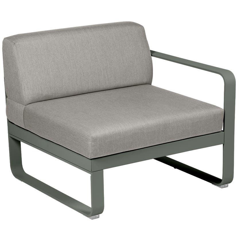 Module droit BELLEVIE de Fermob, 1 place, Romarin, Coussin Taupe grisé Module droit BELLEVIE de Fermob, 1 place, Romarin, Coussin Taupe grisé