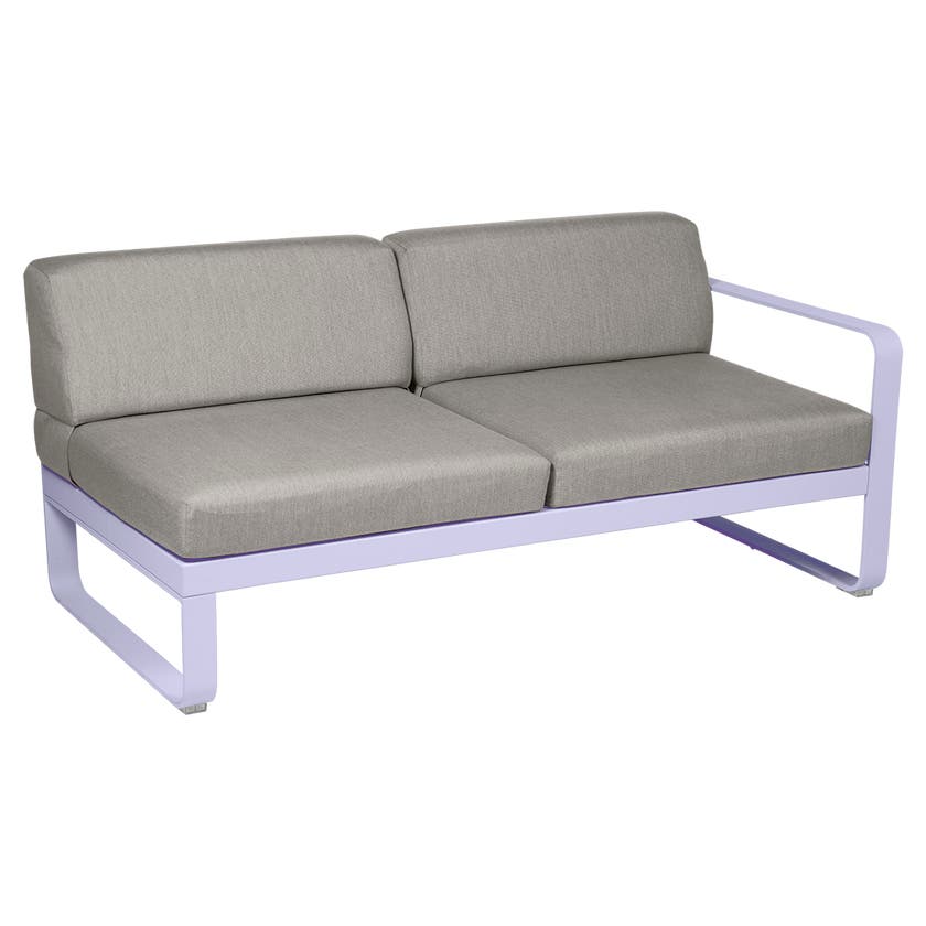 Module droit BELLEVIE de Fermob, 2 places, Guimauve, Coussin Taupe grisé Module droit BELLEVIE de Fermob, 2 places, Guimauve, Coussin Taupe grisé
