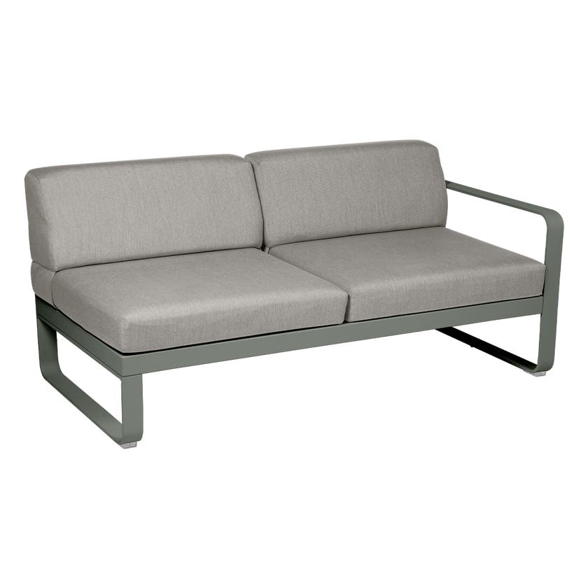 Module droit BELLEVIE de Fermob, 2 places, Romarin, Coussin Taupe grisé Module droit BELLEVIE de Fermob, 2 places, Romarin, Coussin Taupe grisé