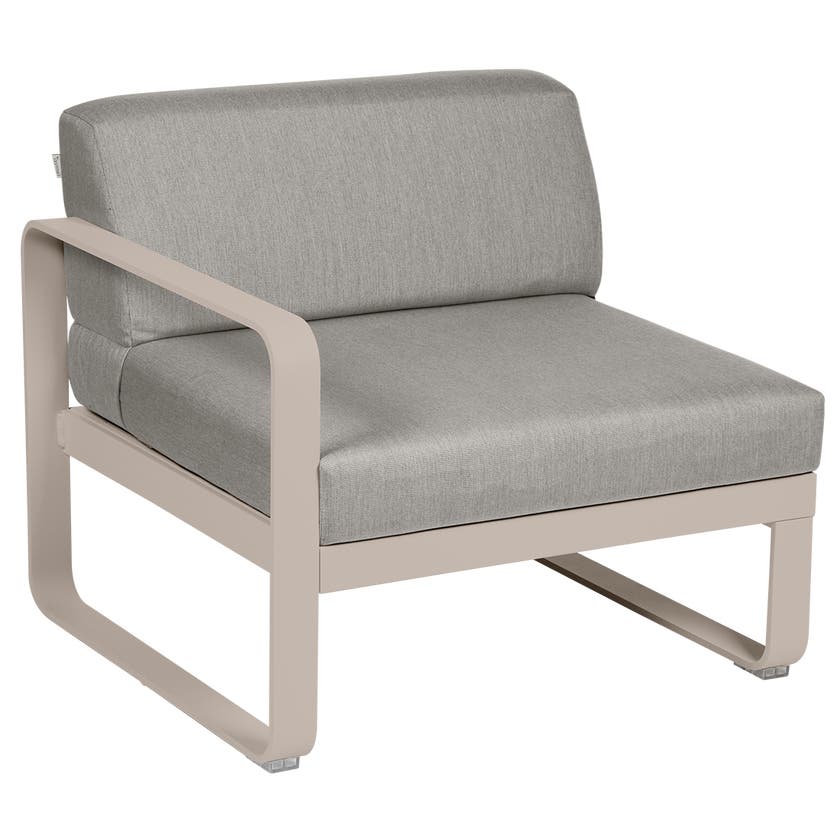 Module gauche BELLEVIE de Fermob, 1 place, Muscade, Coussin Taupe grisé Module gauche BELLEVIE de Fermob, 1 place, Muscade, Coussin Taupe grisé