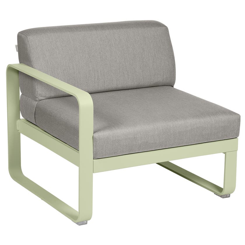 Module gauche BELLEVIE de Fermob, 1 place, Tilleul, Coussin Taupe grisé Module gauche BELLEVIE de Fermob, 1 place, Tilleul, Coussin Taupe grisé