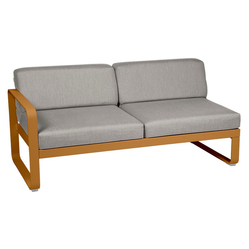 Module gauche BELLEVIE de Fermob, 2 places, Pain d'épices, Coussin Taupe grisé Module gauche BELLEVIE de Fermob, 2 places, Pain d'épices, Coussin Taupe grisé