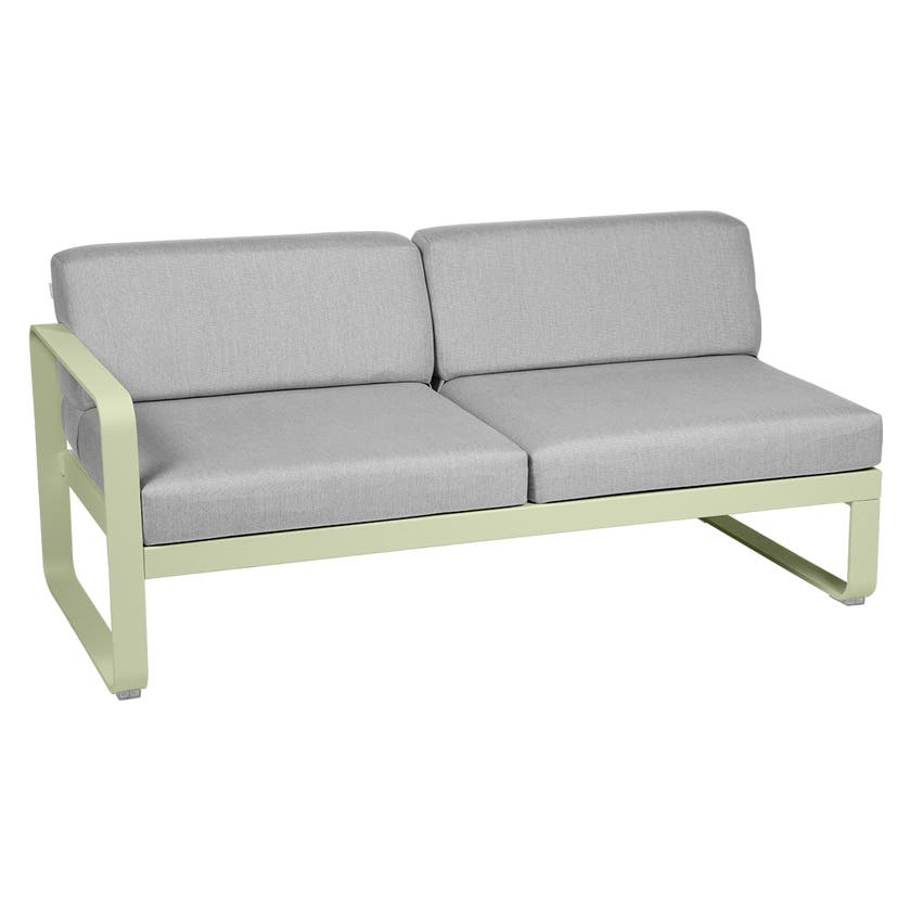 Module gauche BELLEVIE de Fermob, 2 places, Tilleul, Coussin Gris flanelle Module gauche BELLEVIE de Fermob, 2 places, Tilleul, Coussin Gris flanelle