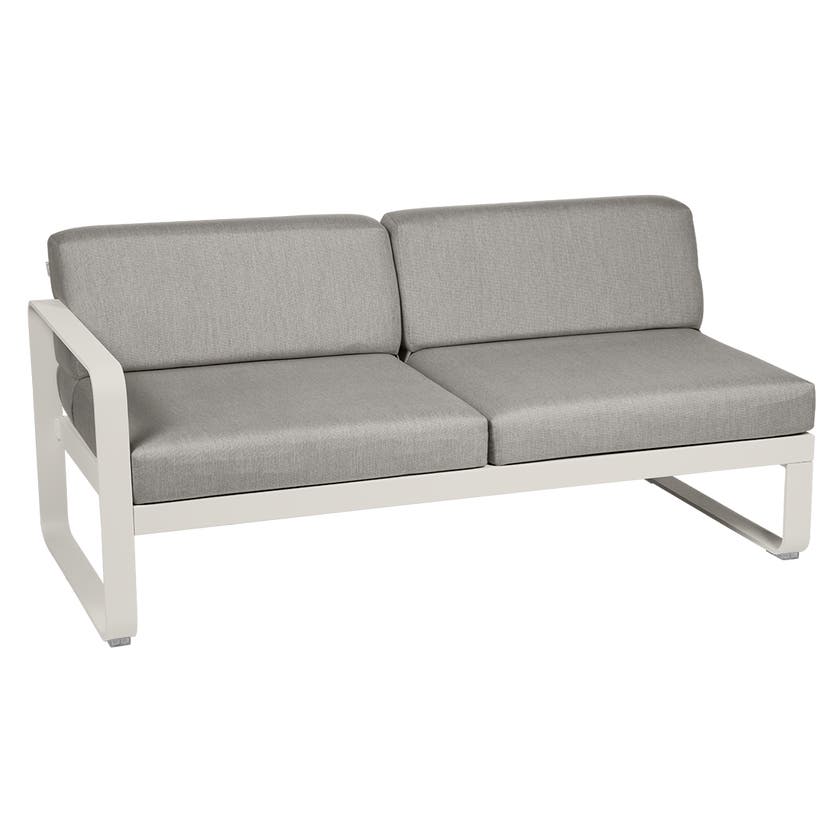 Module gauche BELLEVIE de Fermob, 2 places, Gris argile, Coussin Taupe grisé Module gauche BELLEVIE de Fermob, 2 places, Gris argile, Coussin Taupe grisé