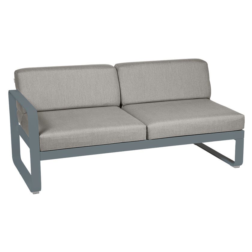 Module gauche BELLEVIE de Fermob, 2 places, Gris orage, Coussin Taupe grisé Module gauche BELLEVIE de Fermob, 2 places, Gris orage, Coussin Taupe grisé