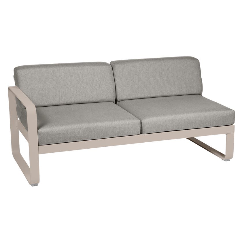 Module gauche BELLEVIE de Fermob, 2 places, Muscade, Coussin Taupe grisé Module gauche BELLEVIE de Fermob, 2 places, Muscade, Coussin Taupe grisé