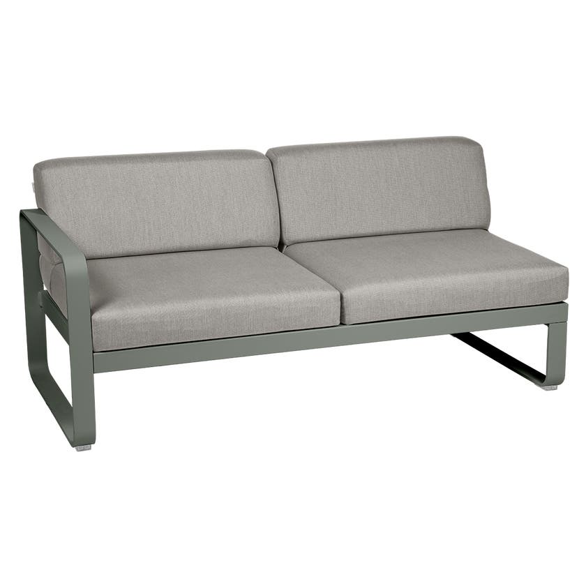 Module gauche BELLEVIE de Fermob, 2 places, Romarin, Coussin Taupe grisé Module gauche BELLEVIE de Fermob, 2 places, Romarin, Coussin Taupe grisé