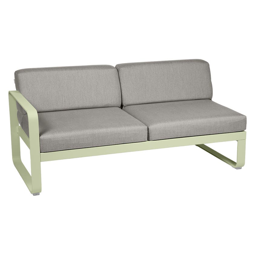 Module gauche BELLEVIE de Fermob, 2 places, Tilleul, Coussin Taupe grisé Module gauche BELLEVIE de Fermob, 2 places, Tilleul, Coussin Taupe grisé