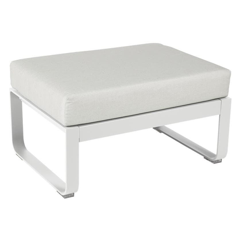 Pouf BELLEVIE de Fermob, Coussin Blanc grisé, Blanc coton Pouf BELLEVIE de Fermob, Coussin Blanc grisé, Blanc coton
