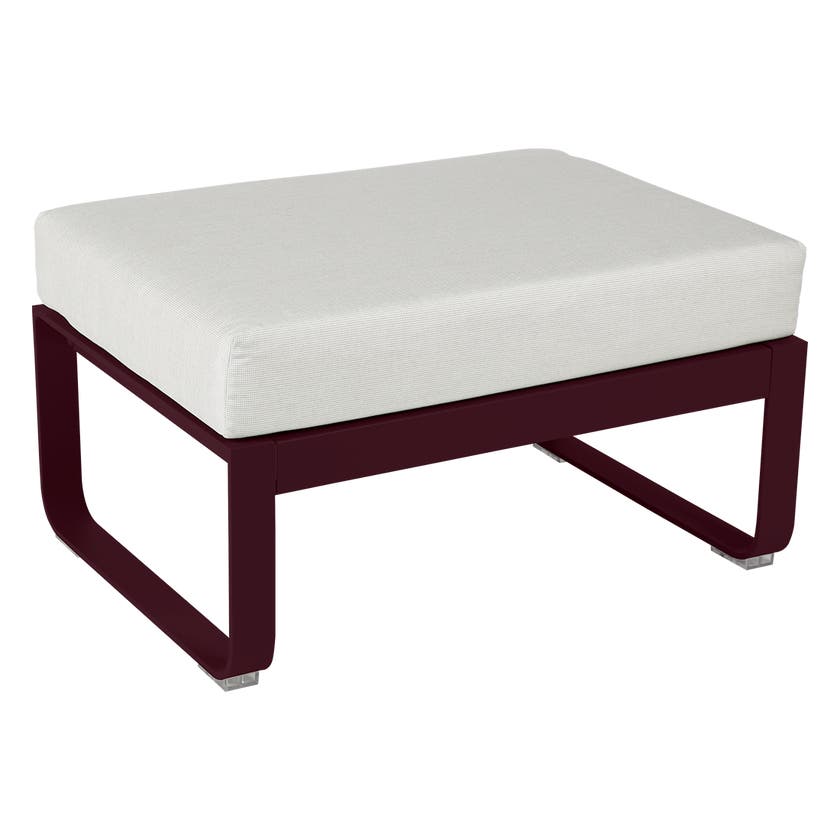 Pouf BELLEVIE de Fermob, Coussin Blanc grisé, Cerise noire Pouf BELLEVIE de Fermob, Coussin Blanc grisé, Cerise noire