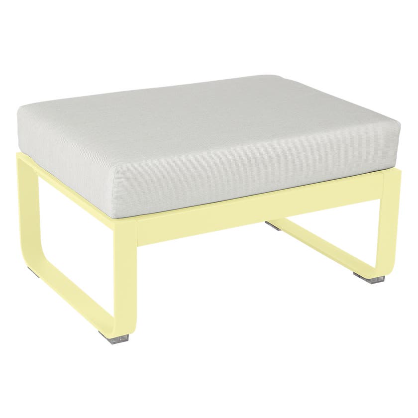 Pouf BELLEVIE de Fermob, Coussin Blanc grisé, Citron givré Pouf BELLEVIE de Fermob, Coussin Blanc grisé, Citron givré