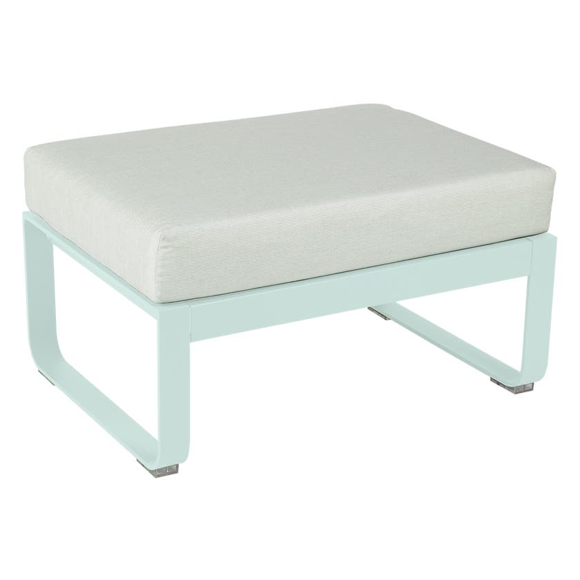 Pouf BELLEVIE de Fermob, Coussin Blanc grisé, Menthe glaciale Pouf BELLEVIE de Fermob, Coussin Blanc grisé, Menthe glaciale