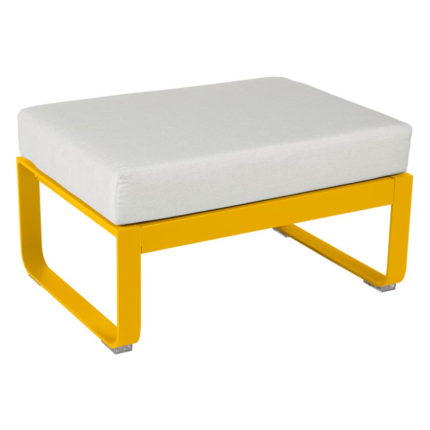 Pouf BELLEVIE de Fermob, Coussin Blanc grisé, Miel Pouf BELLEVIE de Fermob, Coussin Blanc grisé, Miel