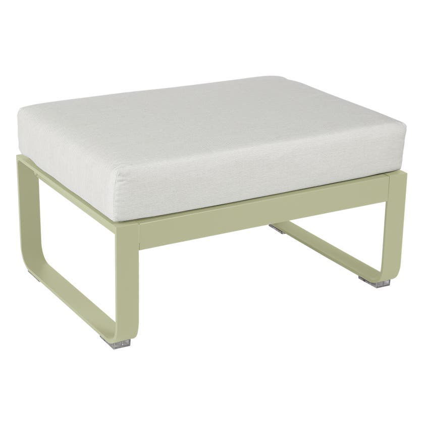 Pouf BELLEVIE de Fermob, Coussin Blanc grisé, Tilleul Pouf BELLEVIE de Fermob, Coussin Blanc grisé, Tilleul