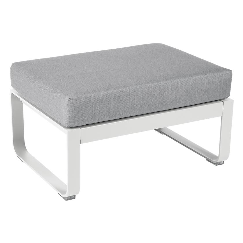 Pouf BELLEVIE de Fermob, Coussin Gris flanelle, Blanc coton Pouf BELLEVIE de Fermob, Coussin Gris flanelle, Blanc coton