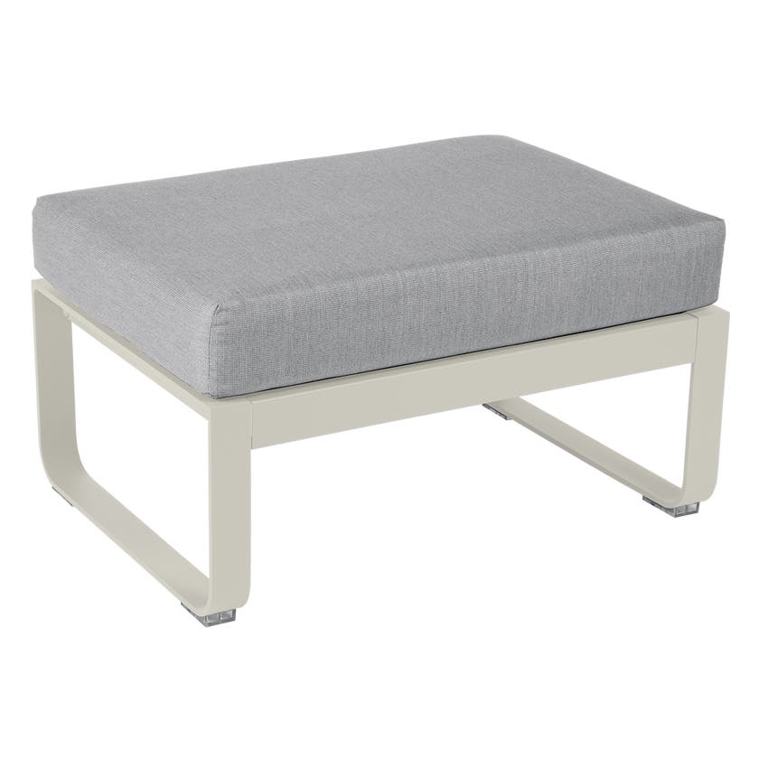 Pouf BELLEVIE de Fermob, Coussin Gris flanelle, Gris argile Pouf BELLEVIE de Fermob, Coussin Gris flanelle, Gris argile