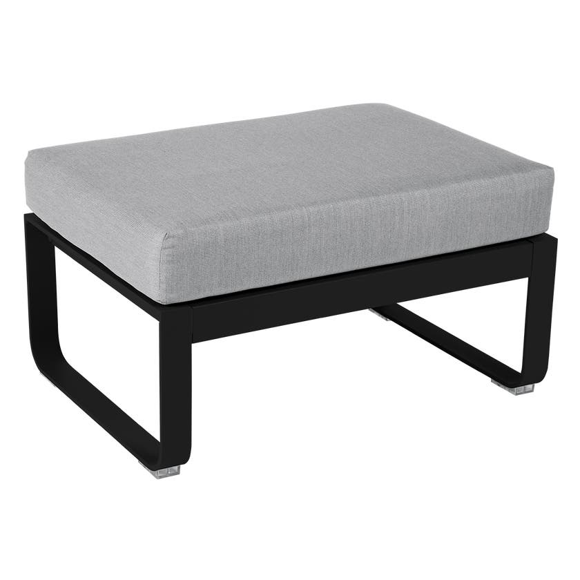 Pouf BELLEVIE de Fermob, Coussin Gris flanelle, Réglisse Pouf BELLEVIE de Fermob, Coussin Gris flanelle, Réglisse