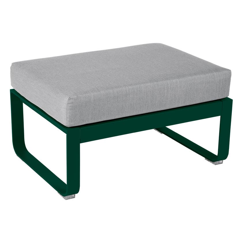 Pouf BELLEVIE de Fermob, Coussin Gris flanelle, Vert cèdre Pouf BELLEVIE de Fermob, Coussin Gris flanelle, Vert cèdre