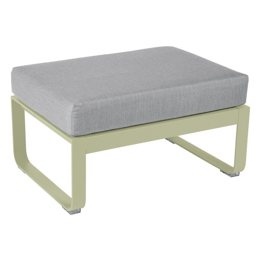 Pouf BELLEVIE de Fermob, Coussin Gris flanelle, Tilleul Pouf BELLEVIE de Fermob, Coussin Gris flanelle, Tilleul