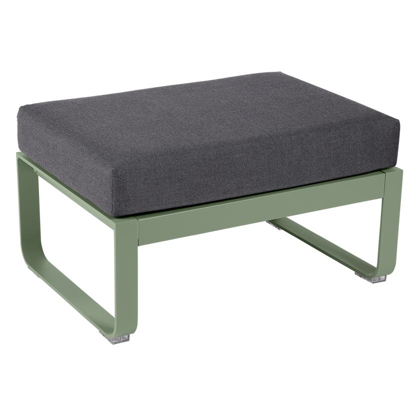 Pouf BELLEVIE de Fermob, coussin gris graphite, Cactus Pouf BELLEVIE de Fermob, coussin gris graphite, Cactus