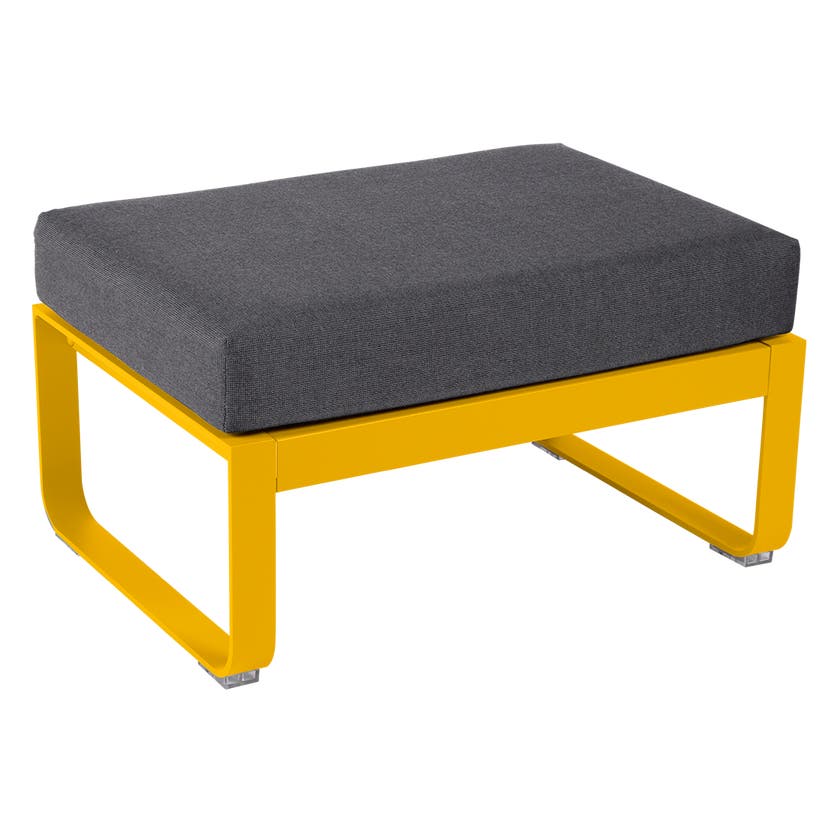 Pouf BELLEVIE de Fermob, Coussin Gris graphite, Miel Pouf BELLEVIE de Fermob, Coussin Gris graphite, Miel