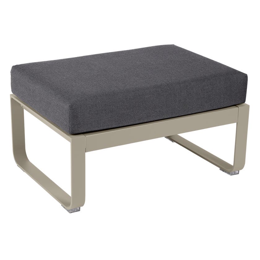 Pouf BELLEVIE de Fermob, coussin gris graphite, Muscade Pouf BELLEVIE de Fermob, coussin gris graphite, Muscade