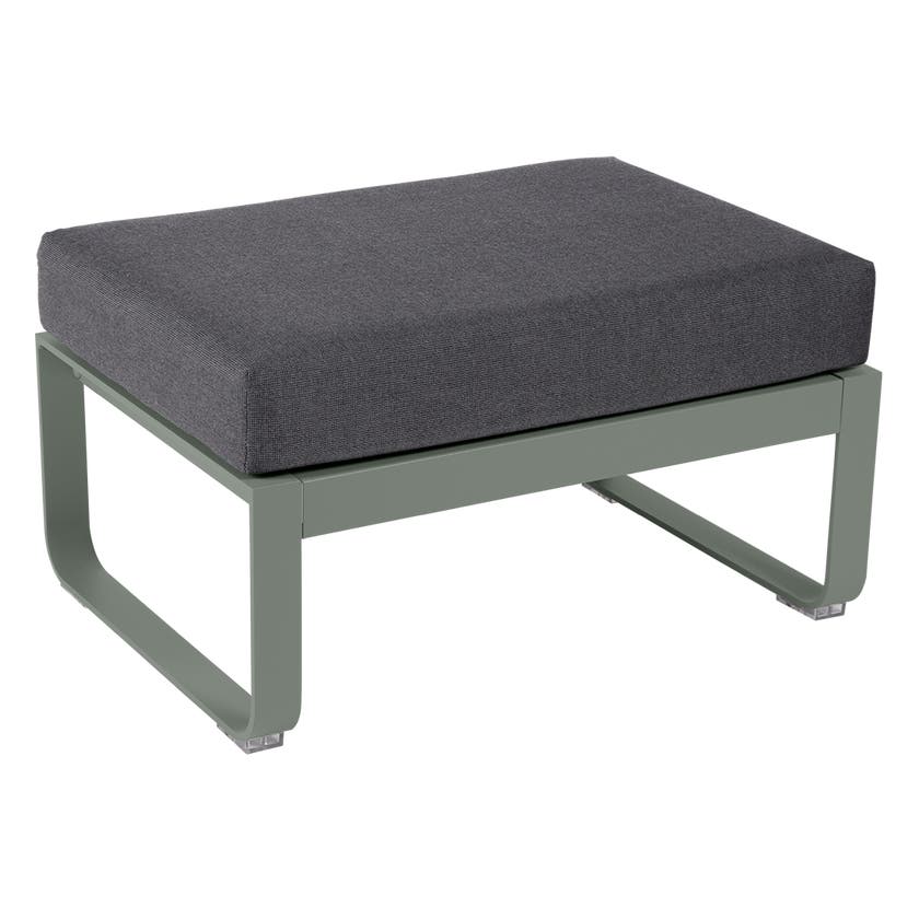 Pouf BELLEVIE de Fermob, coussin gris graphite, Romarin Pouf BELLEVIE de Fermob, coussin gris graphite, Romarin