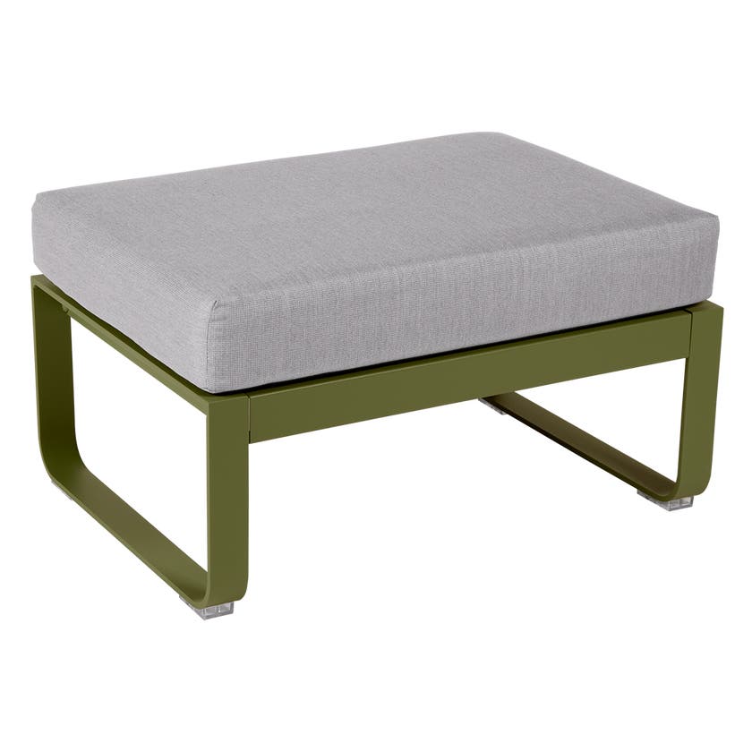 Pouf BELLEVIE de Fermob, Coussin Gris flanelle, Pesto Pouf BELLEVIE de Fermob, Coussin Gris flanelle, Pesto