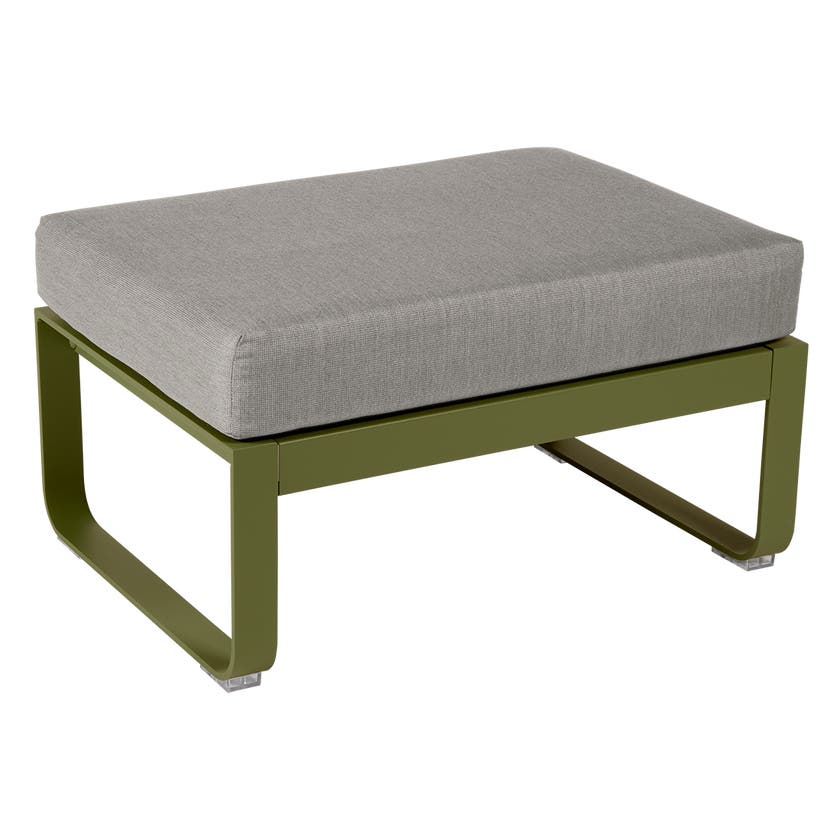 Pouf BELLEVIE de Fermob, Coussin Taupe grisé, Pesto Pouf BELLEVIE de Fermob, Coussin Taupe grisé, Pesto