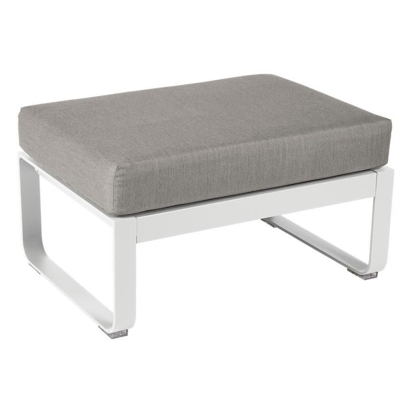 Pouf BELLEVIE de Fermob, Coussin Taupe grisé, Blanc coton Pouf BELLEVIE de Fermob, Coussin Taupe grisé, Blanc coton