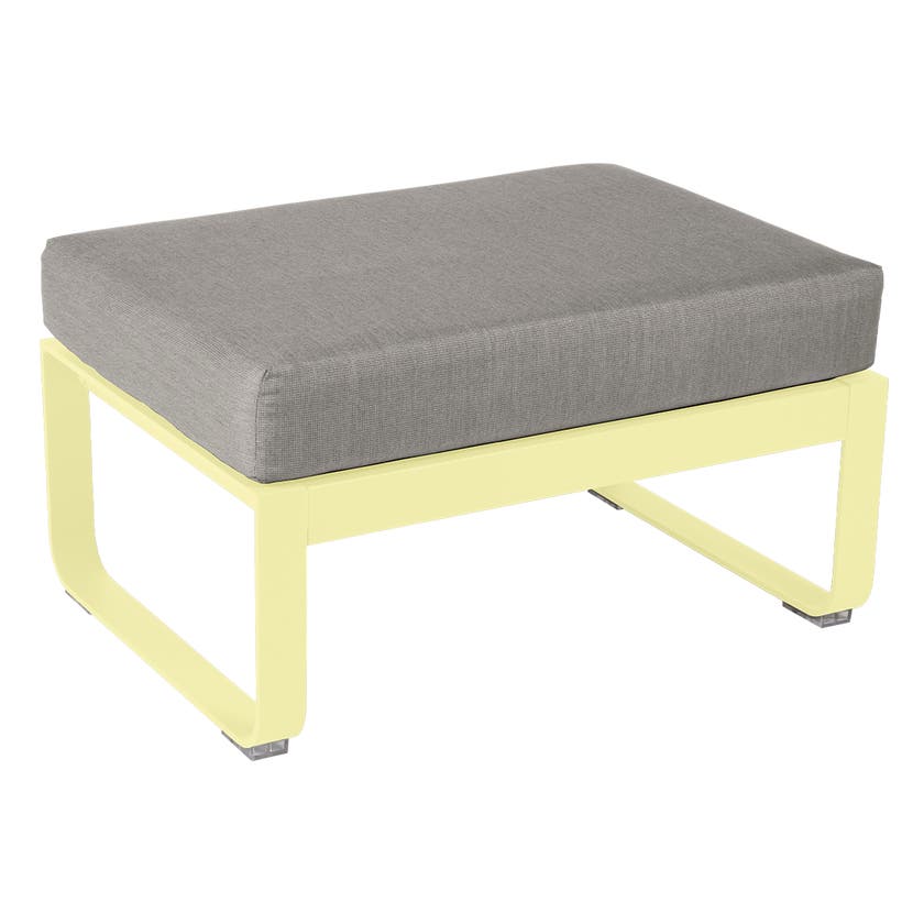 Pouf BELLEVIE de Fermob, Coussin Taupe grisé, Citron givré Pouf BELLEVIE de Fermob, Coussin Taupe grisé, Citron givré
