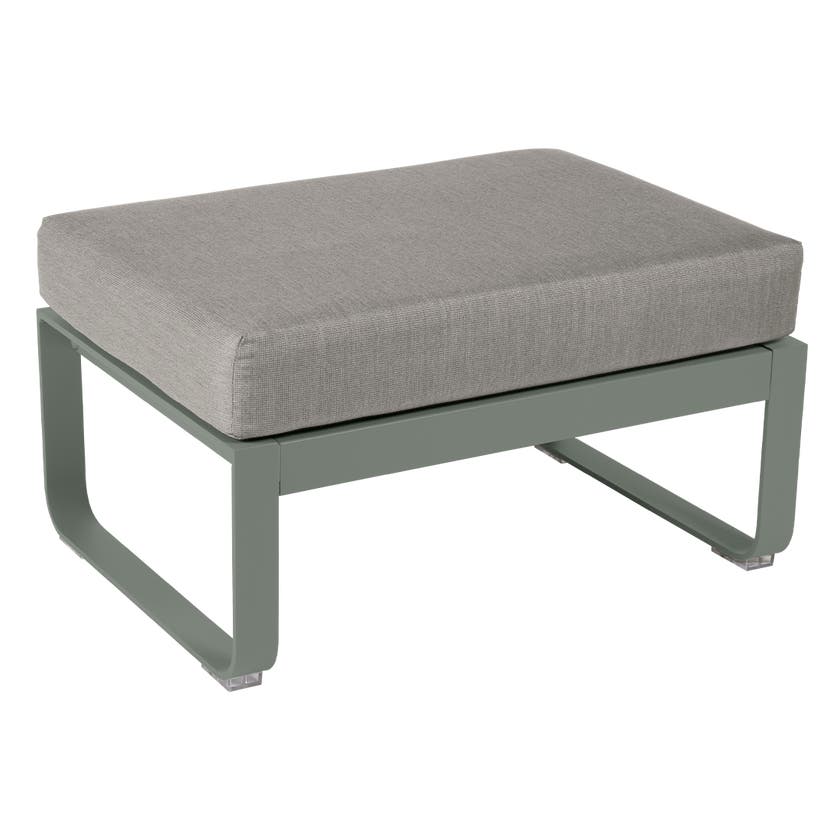 Pouf BELLEVIE Lounge de Fermob, 74x53 H.41 cm, structure Romarin, Tissu Taupe grisé Pouf BELLEVIE Lounge de Fermob, 74x53 H.41 cm, structure Romarin, Tissu Taupe grisé