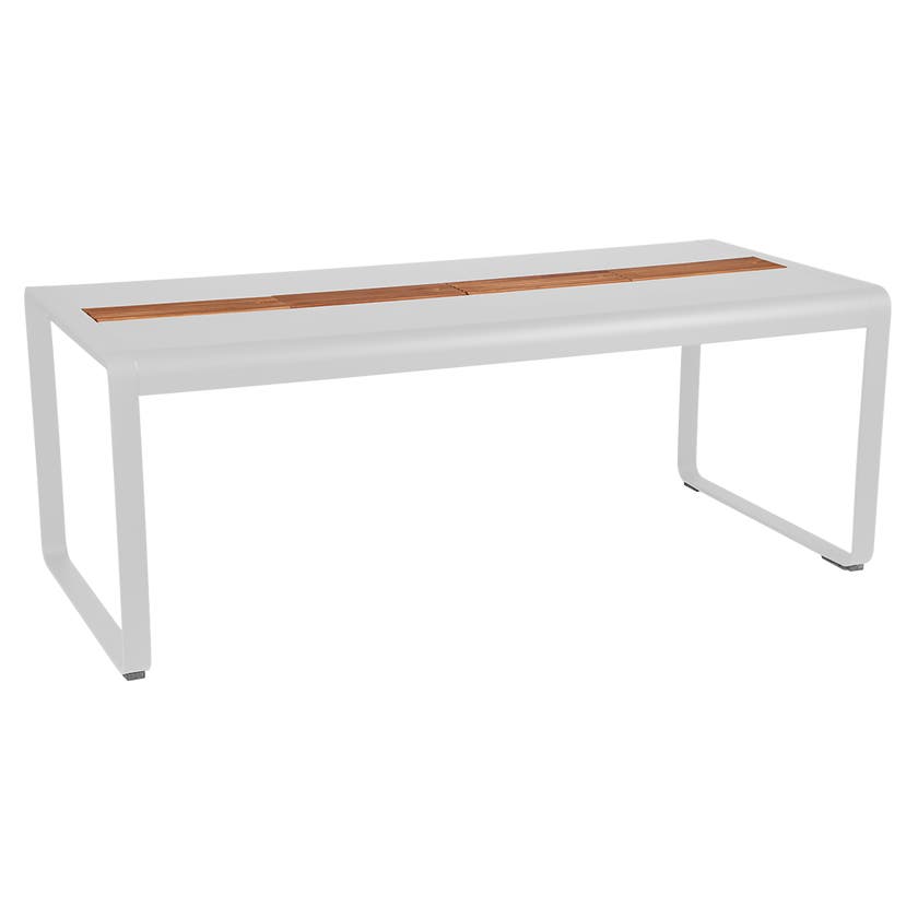 Table BELLEVIE 196 x 90 cm avec rangement de Fermob, Blanc coton Table BELLEVIE 196 x 90 cm avec rangement de Fermob, Blanc coton