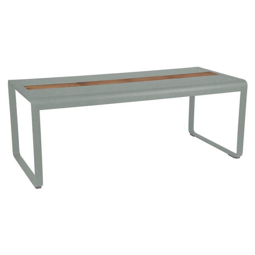 Table BELLEVIE 196 x 90 cm avec rangement de Fermob, Gris lapilli Table BELLEVIE 196 x 90 cm avec rangement de Fermob, Gris lapilli