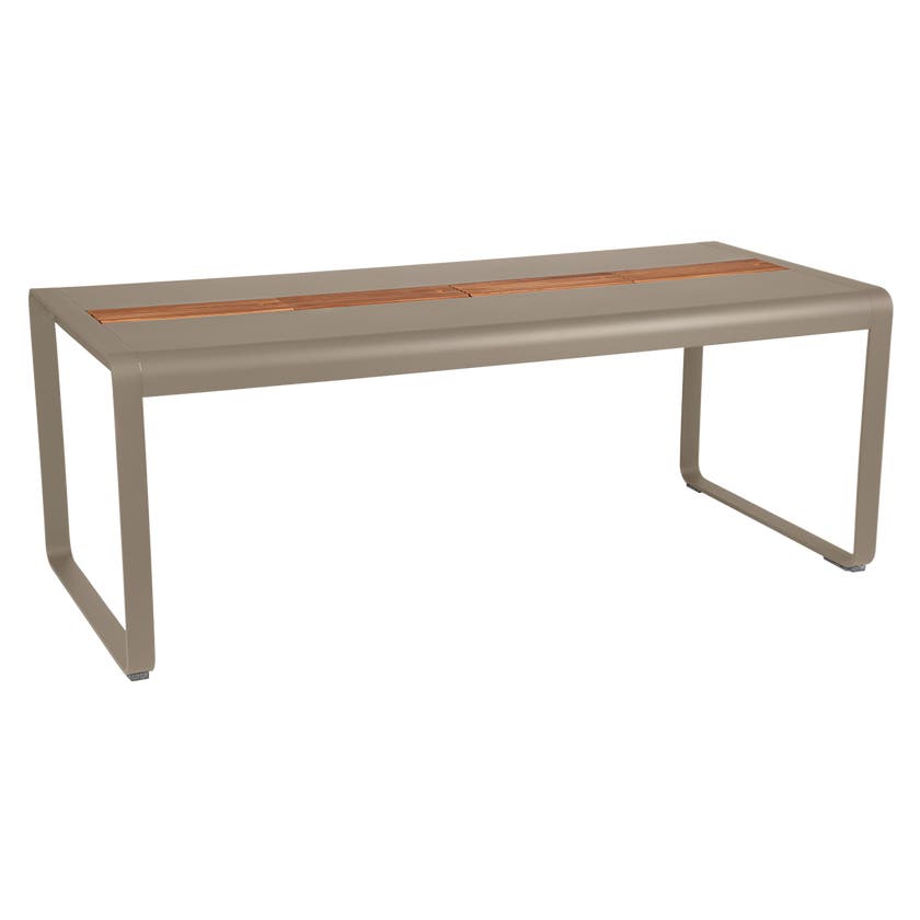 Table BELLEVIE 196 x 90 cm avec rangement de Fermob, Muscade Table BELLEVIE 196 x 90 cm avec rangement de Fermob, Muscade