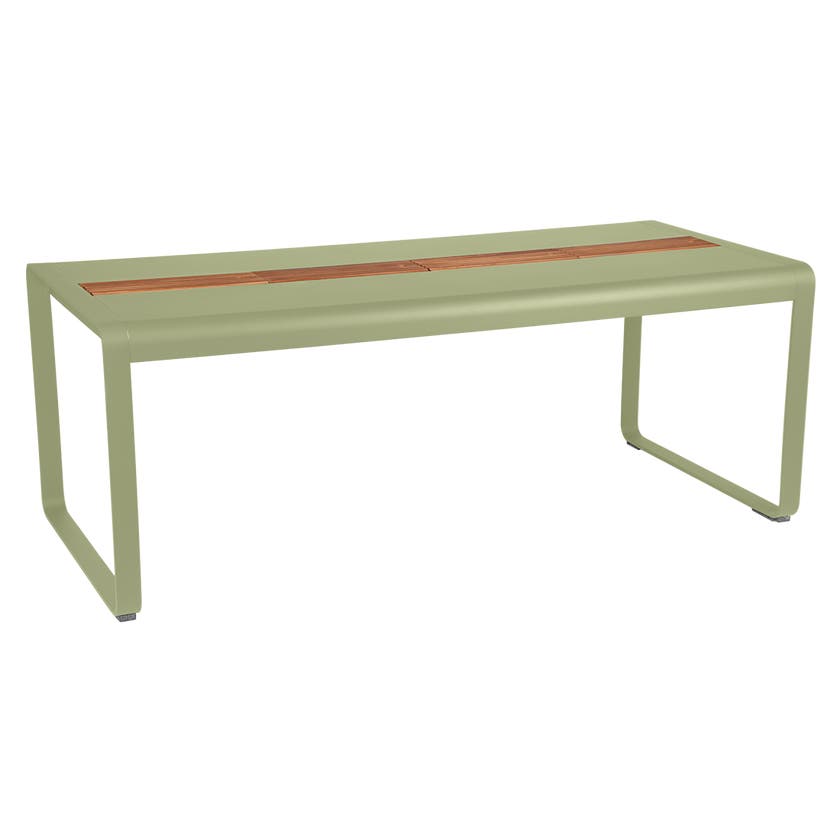 Table BELLEVIE 196 x 90 cm avec rangement de Fermob, Tilleul Table BELLEVIE 196 x 90 cm avec rangement de Fermob, Tilleul