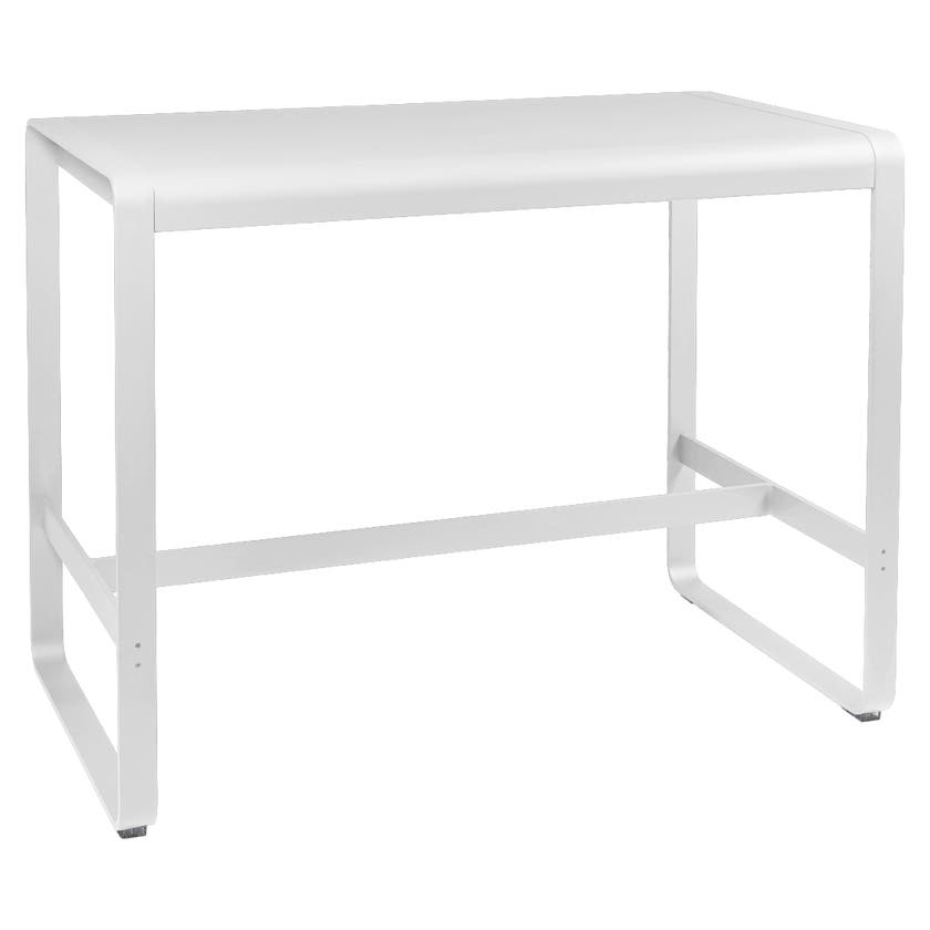 Table haute BELLEVIE de Fermob, 140 x 80, Blanc coton Table haute BELLEVIE de Fermob, 140 x 80, Blanc coton