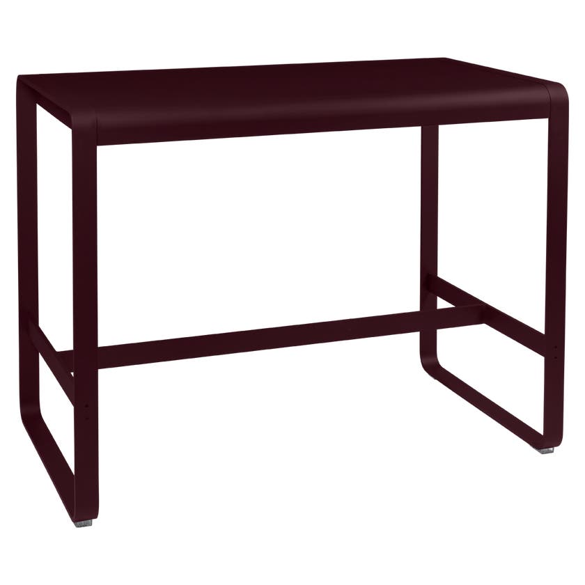 Table haute BELLEVIE de Fermob, 140 x 80, Cerise noire Table haute BELLEVIE de Fermob, 140 x 80, Cerise noire
