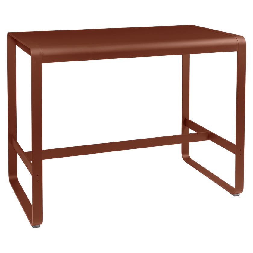 Table haute BELLEVIE de Fermob, 140 x 80, Ocre rouge Table haute BELLEVIE de Fermob, 140 x 80, Ocre rouge