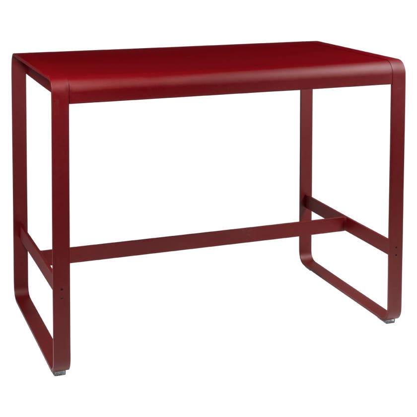Table haute BELLEVIE de Fermob, 140 x 80, Piment Table haute BELLEVIE de Fermob, 140 x 80, Piment
