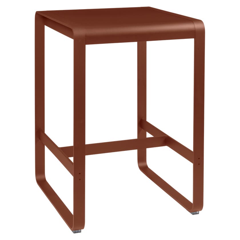 Table haute BELLEVIE de Fermob, 74 x 80, Ocre rouge Table haute BELLEVIE de Fermob, 74 x 80, Ocre rouge