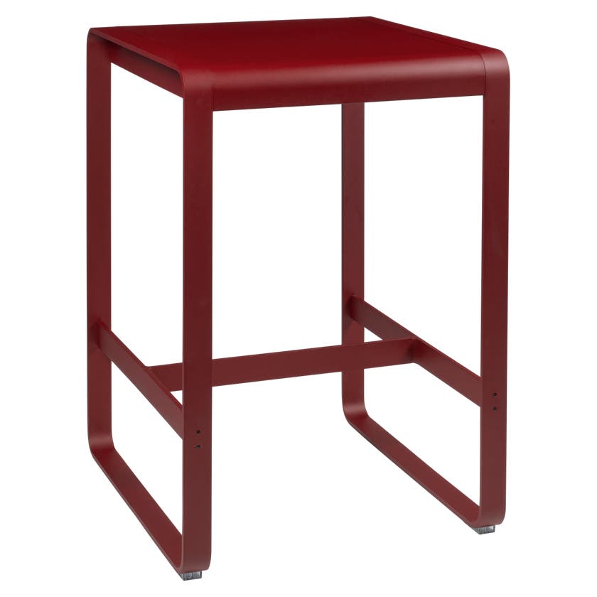 Table haute BELLEVIE de Fermob, 74 x 80, Piment Table haute BELLEVIE de Fermob, 74 x 80, Piment