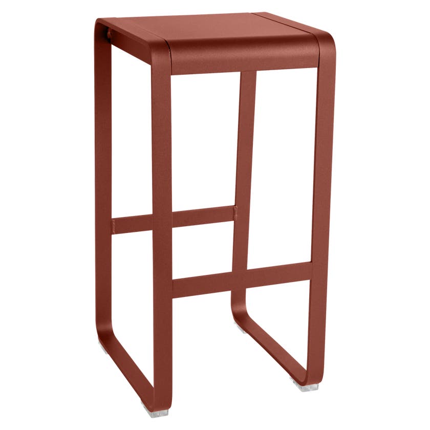 Tabouret haut sans dossier BELLEVIE de Fermob, ocre rouge Tabouret haut sans dossier BELLEVIE de Fermob, ocre rouge