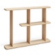 Bibliothèque TEHEME BASSE H80cmxL197cmxP30cm Finition chêne vernis mat